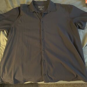 BYLT Basics Navy Blue Casual Button Down Shirt